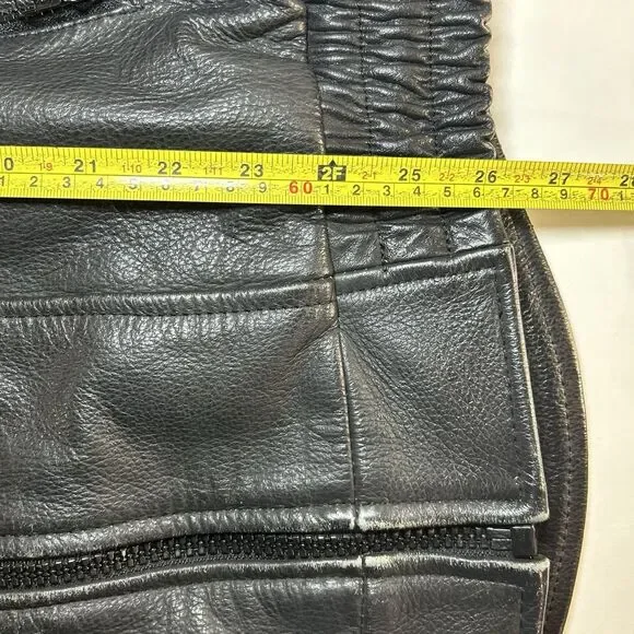 VINTAGE Z1R GENUINE LEATHER Men’s Black Biker Motorcycle Jacket Size 46 No Liner